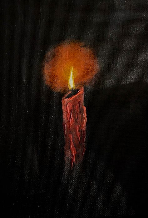 My candle painting. #painting #canvaspaintingideas #canvasartpainting #art #candles #edgy Edgy Canvas Painting, Candle Painting, Candle In The Dark, Grade 12, Painted Candles, Painting Painting, Candle Lanterns, Canvas Art Painting, Dark Art