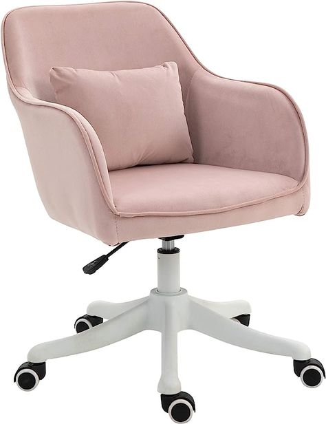 Cute Chairs For Desk, Pink Desk Chair, Massage Office Chair, Massage Pillow, Pink Desk, Study Chair, Luxe Design, Work Chair, Vanity Chair