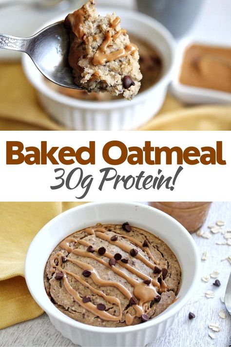 High Protein Egg Free Dairy Free Breakfast, Oats Recipes Protein, Peanut Butter Protein Breakfast, Dairy And Egg Free High Protein Breakfast, High Protein Porridge Recipes, Baked Protein Oats Breakfast, Protein Egg Recipes, Gf Df High Protein Breakfast, Protein Oat Bake