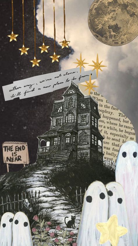 #phoebebridgers #phoebebridgerscollage #iknowtheend #music #moon #neutral #night #hauntedhouse #ghosts #punisher #album #collage Ghost Band Themed Phone, Disco Ghost Wallpaper, Fall Wallpaper Iphone Ghost, Ghost Collage Wallpaper, Ghost Collage, Spooky Collage, Spooky Collage Wallpaper, House Collage, Album Collage