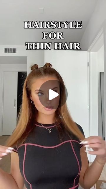 Megan James | mini bun hairstyle #hair #hairstyle #hairinspo #thinhair #easyhairstyle #tutorial | Instagram Mouse Ear Hairstyle, Mini Buns Hairstyles, Prom Hair Braids, Curls For Prom, Braided Prom Hairstyles, Festival Hair Braids, Glamorous Curls, Mini Bun, Open Hairstyles