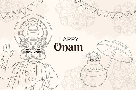 Onam Background, Onam Pookalam, Onam Celebration, Onam Festival, Happy Onam, Draw Hands, Festival Celebration, Psd Icon, Vector Hand