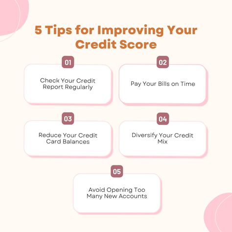 Boost your financial health with these 5 tips to improve your credit score! #CreditScoreTips Adulting 101, Boss Motivation, Credit Card Balance, Improve Your Credit Score, Financial Health, Credit Score, Starting A Business, Improve Yourself, Credit Card