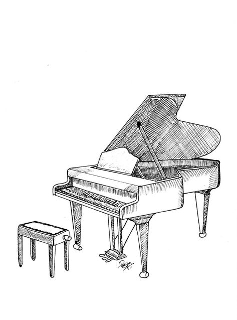 Cute Piano Drawings, Piano Sketch Easy, Piano Painting Easy, How To Draw A Piano, How To Draw Piano, Piano Sketch Draw, Piano Aesthetic Drawing, Piano Drawing Aesthetic, Piano Art Draw