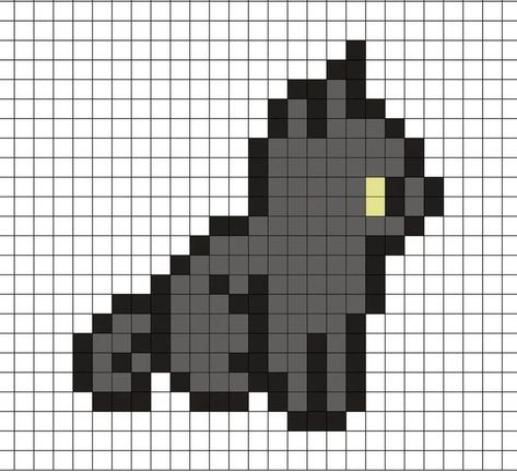 Autumn Hama Beads, Very Small Pixel Art, Mothman Pixel Art, Wednesday Pixel Art, Bat Pixel Art, Scene Pixel Art, Pixel Art Genshin, Gothic Pixel Art, Small Pixel Art Ideas