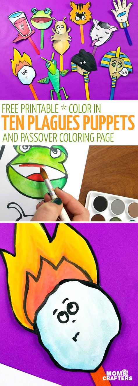 Bible Plagues Craft, Pesach Crafts Preschool, Ten Plagues Craft For Preschool, Moses And The 10 Plagues Craft, Moses Plagues Craft, Moses Decorations, Moses And The Plagues Craft, 10 Plagues Of Egypt Printables Free, 10 Plagues Craft