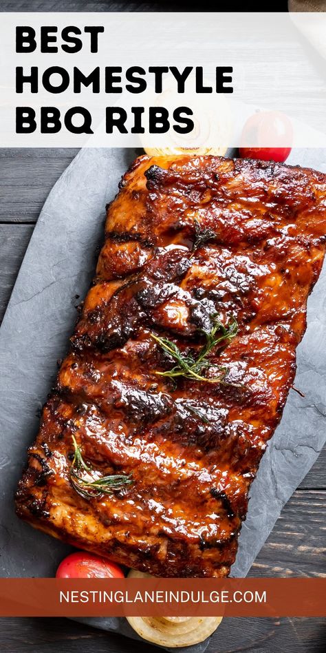 Homestyle BBQ Ribs. Savor tender pork spareribs slow-cooked in barbecue sauce, then grilled to perfection for a delicious family meal. Spareribs Recipe, Pork Spareribs, Kid Friendly Appetizers, Pork Ribs Grilled, Easy Bbq Recipes, Bbq Recipes Ribs, Rib Sauce, Budget Bytes, Delicious Family Meals