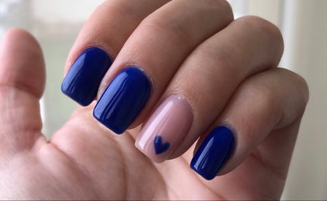 Blue Valentine Nails, Blue Nail Color, Acrylic Nails Nude, Dark Blue Nails, Navy Blue Nails, Nail Goals, Purple Acrylic Nails, Nails Nude, Blue Valentine