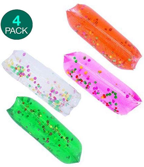 Amazon.com: Fun Land 5" Inch Water Snake Water Wigglies, Wigglers with Colorful Beads and Glitter Set of 4: Toys & Games Water Snakes, Water Snake, Figet Toys, Sensory Toys For Kids, Child Life Specialist, Cool Fidget Toys, 90s Toys, Girl Toys, Travel Toys