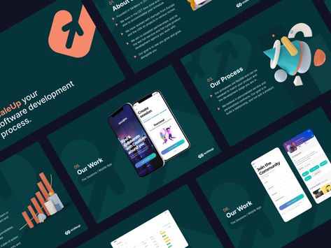 ScaleUp Presentation Case Study by Sanjin Halilovic for Reveal Studio® on Dribbble Business Case Presentation, Case Study Presentation, Case Study Ui Ux Design, Ux Case Study Presentation, Ui Case Study, Presentation Format, Case Presentation, Case Study Design, Show Case