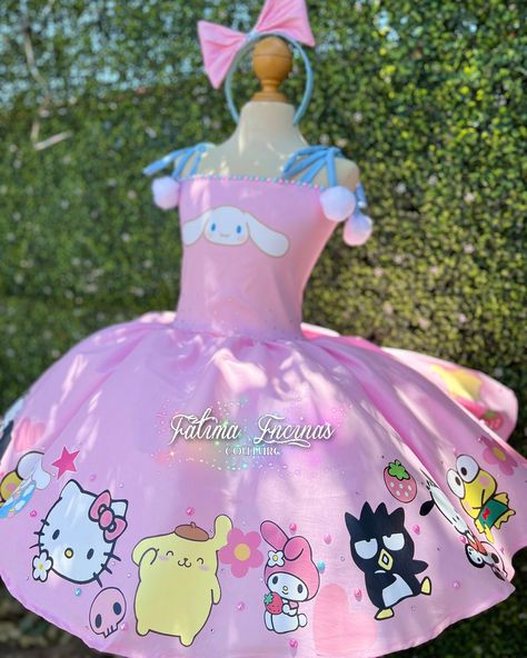 Cinnamon roll and friends 💗🩵🌸✨ #cinnamonroll #sanrio #hellokitty #birthdaydress #girldress #fancy San Rio Birthday Theme, Hello Kitty And Friends Birthday Party Ideas, Cinnamon Roll Birthday Party, Hello Kitty And Friends Party, Cinnamon Roll Birthday, Sanrio Bday, Cute Cinnamon Roll, Hello Kitty Bedroom Decor, Hello Kitty Bedroom