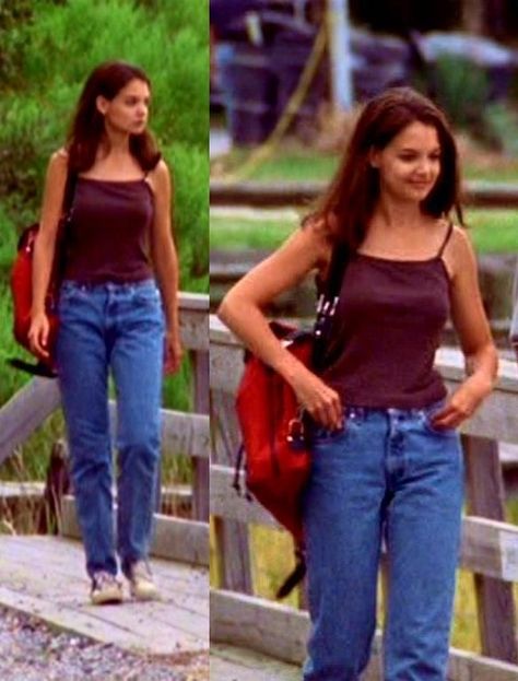 90s Katie Holmes, Katie Holmes Outfits 90s, Dawson's Creek Jen, 90s Everyday Fashion, Katie Holmes Style 90s, Dawsons Creek Joey Outfits, Dawson Creek Outfits, 90d Fashion Outfit, Joey Potter Style