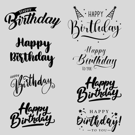 graphics available for immediate download. Perfect for creating unique birthday cards, invitations, and other party#birthdayfont #happybirthday #fontdesign #celebration #birthdaywishes Happy Birthday How To Write, Happy Birthday Caligraphie Easy, Fancy Happy Birthday Writing, Happy Birthday Calligraphy Aesthetic, How To Write Happy Birthday, Happy Birthday Writing Fonts, Happy Birthday In Different Fonts, Happy Birthday Words Fonts, Ways To Write Happy Birthday