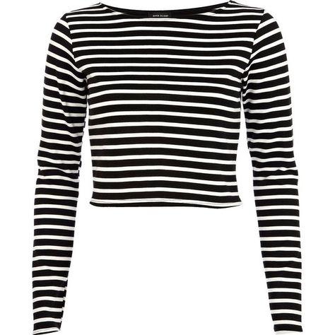 River Island Black and white striped crop top (£10) ❤ liked on Polyvore featuring tops, crop tops, shirts, long sleeves, polyester shirt, black and white striped shirt, black and white crop top, white and black striped shirt and black and white stripe shirt Black And White Crop Top, Crop Tops Shirts, Black And White Crop Tops, Black Striped Shirt, Bandeau Tops, White Stripes Shirt, Black And White Shirt, White Long Sleeve Shirt, Striped Long Sleeve Shirt