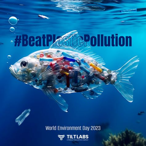 🌍 Happy World Environment Day 2023! Embrace 'Ecosystem Restoration' and #BeatPlasticPollution! 🌿 Let's unite to protect our planet! Plastic pollution is seeping into our oceans, soil, and forests, causing irreparable damage. But our actions matter! By reducing waste, recycling responsibly, and choosing sustainable alternatives, we can make a difference. Together, let's create a cleaner, greener future. World Environment Day 2023, Ecosystem Restoration, Happy World Environment Day, Sustainable Alternatives, Protect Our Planet, World Industries, Waste Recycling, Conceptual Understanding, Ar Vr