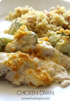 Easy and impressive Dinner Idea - Recipe for Chicken Divan Chicken Divan Recipe, Chicken With Broccoli, Impressive Dinner, Chicken Divan, Recipe For Chicken, Chicken And Broccoli, Broccoli Casserole, Broccoli Recipes, Dinner Idea