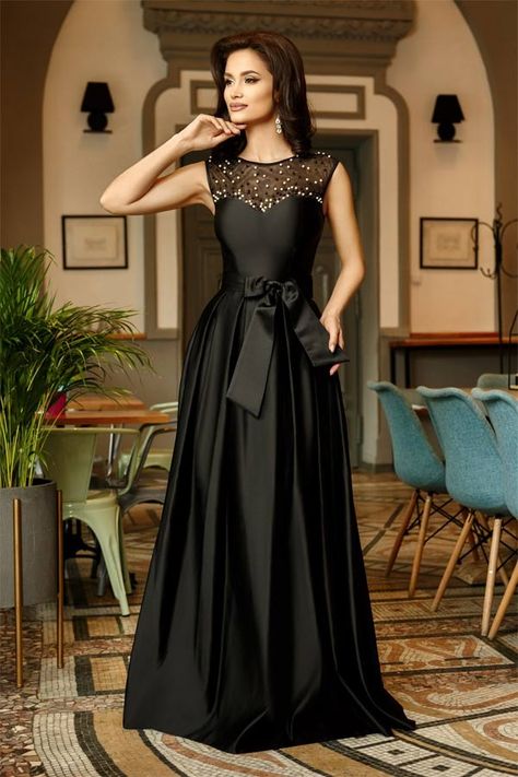 Zonia: Rochii de seara lungi, fara maneci – Produse si Marci Southern Ladies, Satin Dresses, Lei, One Shoulder Formal Dress, Ball Gowns, One Shoulder, Black Dress, Satin, Formal Dresses