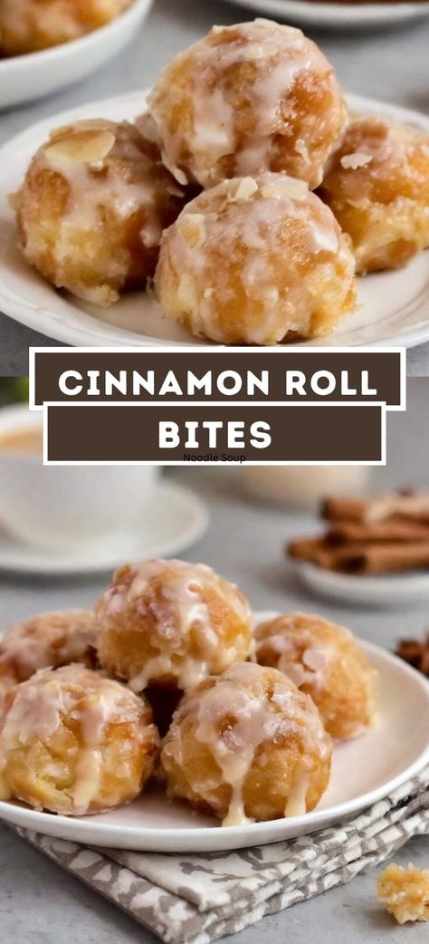 Cinnamon Roll Bites Cinnamon Balls Recipe, Cinnamon Roll Bites, Best Lemon Meringue Pie, Homemade Cinnamon Roll, Rolls Homemade, Cinnamon Roll Recipe Homemade, Cinnamon Roll Cookies, Cinnamon Roll Dough, Bakers Gonna Bake