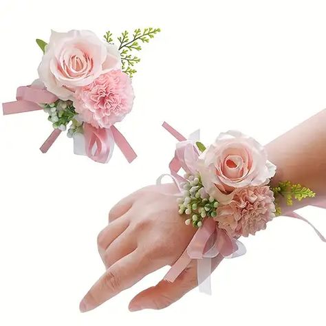 Temu | Explore the Latest Clothing, Beauty, Home, Jewelry & More Bride Hand Flower, Silk Flower Corsage, Wrist Corsage Bracelet, Prom Decorations, Flower Men, Wrist Corsage Wedding, Flower Wrist Corsage, Homecoming Corsage, Corsage And Boutonniere Set