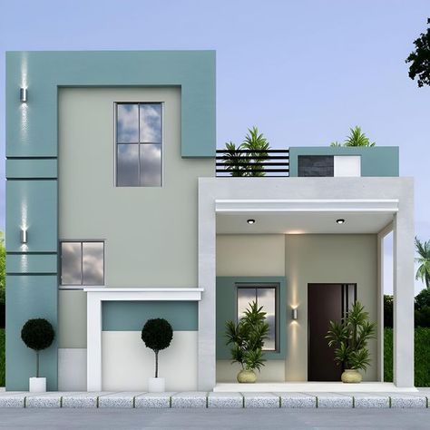 Ground Floor Elevation Design Modern, Exterior House Colours, Sketch Landscape, Small House Design Philippines, Italy Furniture, West Facing House, Exterior Elevation, Single Floor House Design, Architectural Designer