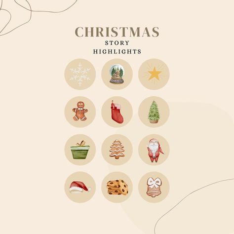 Instagram story highlight icons Christmas Ig Highlight Covers, Holiday Instagram Highlight Cover, Christmas Instagram Highlight Cover, Christmas Highlight Cover, Insta Highlight Covers, Instagram Story Covers, Christmas Party Planning, Icons Ig, Highlight Covers Instagram