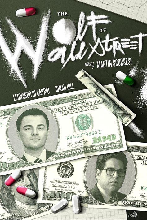 THE WOLF OF WALL STREET (2013) poster design by JB Roux Wolf From Wall Street, Wolf Street, Cowboy Bebop Wallpapers, Martin Scorsese Movies, The Evil Dead, Monkey Man, Neo Pop, The Wolf Of Wall Street, The Hills Have Eyes