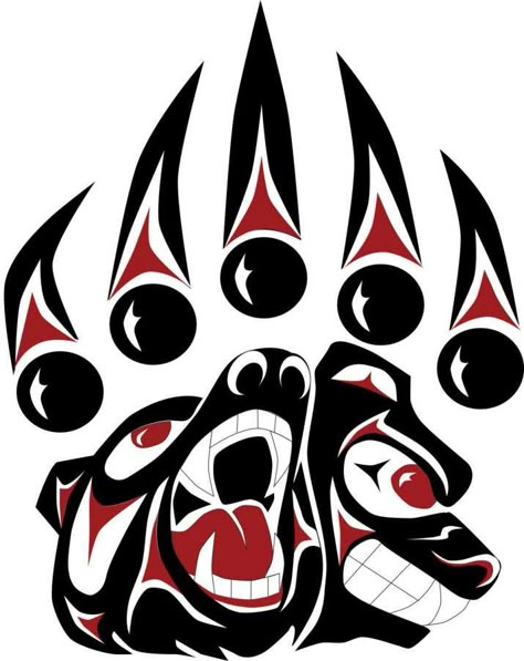 10+ Native American Bear Drawing Check more at https://drawingwow.com/10-native-american-bear-drawing/ Tatouage Haida, Bear Paw Tattoos, Native Drawings, Native American Bear, Native American Tattoo Designs, Native American Drawing, Bear Tattoo Designs, Animal Anime, Native American Tattoo