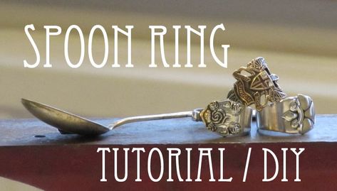 Spoon Ring - DIY Tutorial : 3 Steps (with Pictures) - Instructables Spoon Rings Diy Tutorials, Diy Spoon Ring, Make Spoon Rings, Diy Rings Tutorial, Jewelry Making Rings, Diy Step, Diy Ring, Silver Jewelry Diy, Silver Spoon Ring