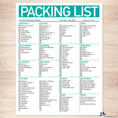 Beach Vacation Packing, Printable Packing List, Beach Packing, Packing List For Vacation, Packing Checklist, Camping Checklist, Vacation Packing, Packing List For Travel, Modern Light