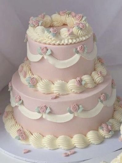 Victorian Cakes, Bolo Vintage, Tiered Cakes Birthday, Vintage Birthday Cakes, 16 Birthday Cake, Pink Birthday Cakes, Cupcakes Decorados, Simple Cake Designs, 18th Birthday Cake