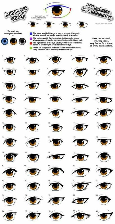 Augen 1 Mehr Mata Manga, Different Types Of Eyes, Regard Animal, Manga Eyes, Desen Realist, Eye Drawing Tutorials, Drawing Eyes, Výtvarné Reference, Eye Sketch