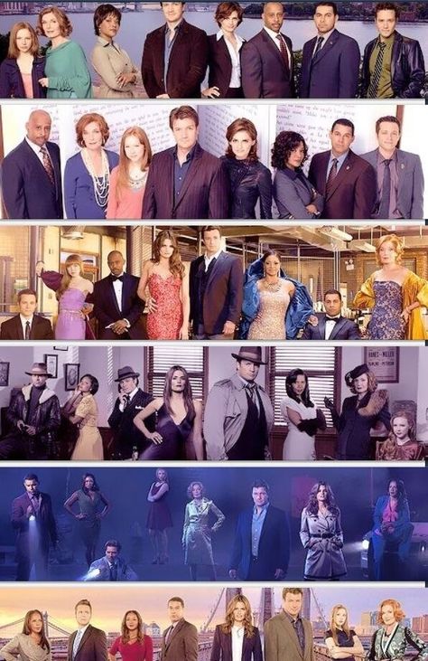 Cast photos through the years Castle Quotes, Castle 2009, Castle Abc, Castle Series, Castle Tv Series, Richard Castle, Castle Tv Shows, Castle Beckett, Castle Tv