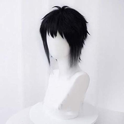 Akutagawa Hair, Akutagawa Ryunosuke Full Body Pic, Akutagawa Haircut, Akutagawa Without Coat, Akutagawa Stage Play, Akutagawa Cosplay, Bsd Cosplay Akutagawa, Short Black Wigs, Anime Wigs