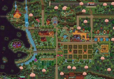 Farmer Baby, Stardew Farms, Stardew Valley Layout, Stardew Valley Tips, Stardew Valley Farms, Sims 4 Challenges, Farm Plans, Farm Layout, Forest Hill