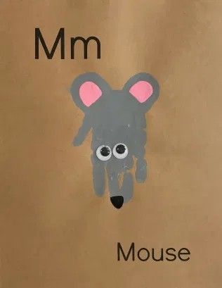 M Crafts For Preschool, Pet Activities For Toddlers, M Is For Mouse, Red Handprint, Letter M Crafts, Pet Activities, Preschool Letter Crafts, Abc Crafts, Alphabet Letter Crafts