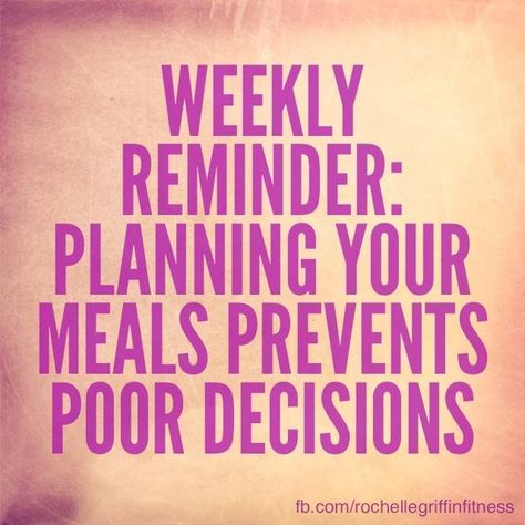 Plan out your meals for the week to save time. Prep your meals as an added bonus. Planning prevents poor decisions. Easy Healthy Meal Plans, Planning Quotes, Diet Lifestyle, Healthy Motivation, Diet Motivation, Healthy Meal Plans, Wellness Fitness, Fitness Motivation Quotes, Health Motivation