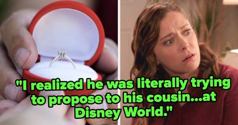 26 People Who Decided To Propose In A Public Place And Almost Immediately Regretted It Weird Way To Propose But Yes, Public Proposal, Proposal Fails, Man Proposing, Demolition Derby, Ways To Propose, Two Rings, Public Place, Comic Relief