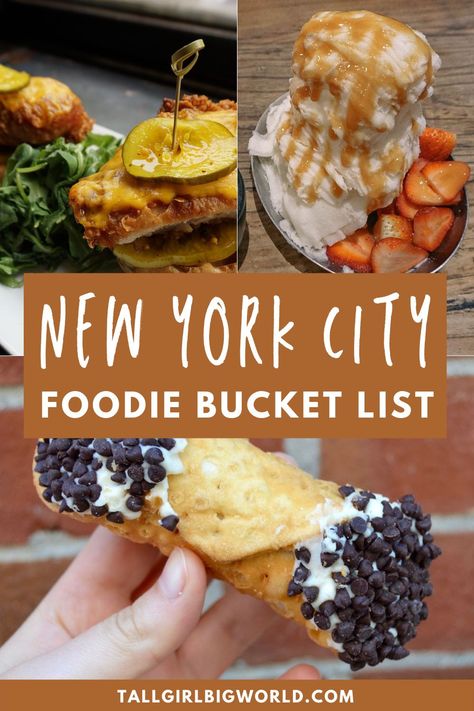 Looking for a local's guide to what to eat in NYC? Well, here's my ultimate NYC food bucket list! food to try in New York | food to try in NYC | places to eat in NYC | NYC food guide | New York famous food | best food in New York City | popular food in New York City | iconic New York City food | famous foods NYC | food to eat in NYC | things to do in NYC | where to eat in NYC | NYC bucket list | #NYC #NewYorkCity #foodporn Where To Eat In Nyc, Best Food In Nyc, New York Trip Planning, Little Italy Nyc, New York City Food, Food Bucket List, New York Eats, Nyc Bucket List, Lunch Places