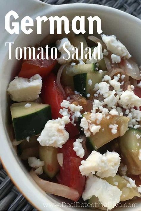 German Salad, German Salads, Tomato Salad Recipe, Tomato Salad Recipes, Low Glycemic Diet, Xmas Dinner, Garden Veggies, Summer Salad Recipes, Frugal Meals