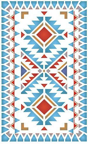 Fh Native American Quilt Patterns, American Quilts Patterns, Southwestern Quilts, Native American Pattern, Native American Quilt, Southwest Quilts, Border Stencil, Café Design, Navajo Pattern