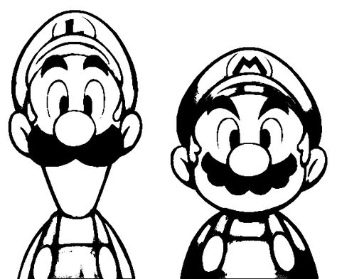 mario & luigi stencil Mario And Luigi Drawing, Luigi Drawing, Mario Silhouette, Mario Und Luigi, Mario Tattoo, Mario Coloring Pages, Drawing Realistic, Mario Art, Mario And Luigi