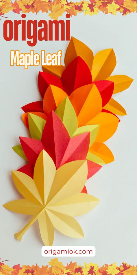 The maple tree chooses to drop its leaves to store energy during the winter, but that’s okay, we can use paper and a pair of scissors to recreate and preserve the beauty of the maple leaf. Origami Maple Leaf, Easy Origami, Leaf Crafts, Maple Tree, Origami Easy, Maple Leaf, How To Make An, The Winter, The Beauty