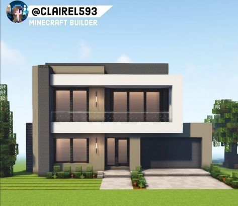 Camping Minecraft, Minecraft Modern Houses, Minecraft Staircase, Minecraft Modern House Designs, Villa Minecraft, Minecraft Small House, Minecraft Modern City, Modern Minecraft, Modern House Minecraft