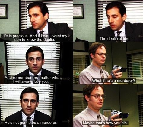 Michael and Dwight. Always one step ahead. The Office Edits, Office Edits, The Office Quotes, Office Jokes, Future Son, The Office Show, Office Memes, Office Quotes, Dwight Schrute