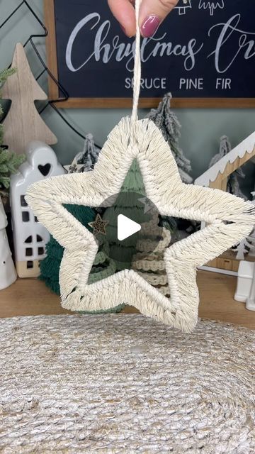 Caroline Fleming on Instagram: "Easy Macrame Star Tutorial 
I used 3mm macrame cotton cord and a 15cm star to make this very simple macrame star using a cow hitch knot. 
#easymacrame #macramestars #christmasmacrame #macramechristmasornament #macramechristmasdecoration #diychristmasornaments" Easy Macrame Star Tutorial, Macrame Star Tutorial, Caroline Fleming, Macrame Star, Hitch Knot, Easy Macrame, Simple Macrame, Star Tutorial, Easy Diy Christmas Gifts