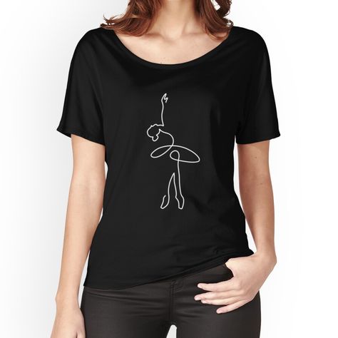 Cricut Dance Shirts, Ballet Shirt Ideas, Dance T Shirts Ideas Design, Dance Tshirts Designs Shirt Ideas, Line Art Ballet, Ballerina Line Art, Logo Design Dance, Dance Merch, Dance Shirts Ideas