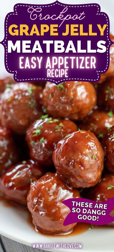 Crockpot Grape Jelly Meatballs, Meatballs Grape Jelly, Jelly Meatballs Crockpot, Meatball Appetizer Crockpot, Meatball Dinner Recipes, Freezer Meatballs, Meatballs Crockpot, Crockpot Meatballs, Swedish Meatballs Easy