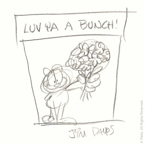 Luv Ya a Bunch! Adorable pencil sketch by Garfield's creator, Jim Davis. Save 25% with code SKETCH25 at checkout. Ends Feb. 14th, 2015. http://garfieldcollectibles.com/collections/all-concept-sketches/products/luv-ya-a-bunch Feb 14th, Concept Sketches, Jim Davis, Pencil Sketch, Female Sketch, Pencil, Sketch, The Creator, Humanoid Sketch