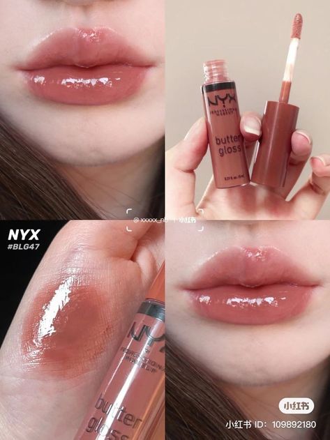 lipgloss, lipcombo, nyxlipgloss, nyxprofessionalmakeup, cheaplipgloss, richaesthetic, glossylips, lipoil, lip essentials, makeupessentials, holygrailproducts, shinylips, hydrating, darkfeminineenergy, browngirl, asianbeauty Shiny Makeup, Butter Gloss, Makeup Accesories, Lip Makeup Tutorial, Swag Makeup, Smink Inspiration, Ethereal Makeup, Pinterest Makeup, Makeup Aesthetic