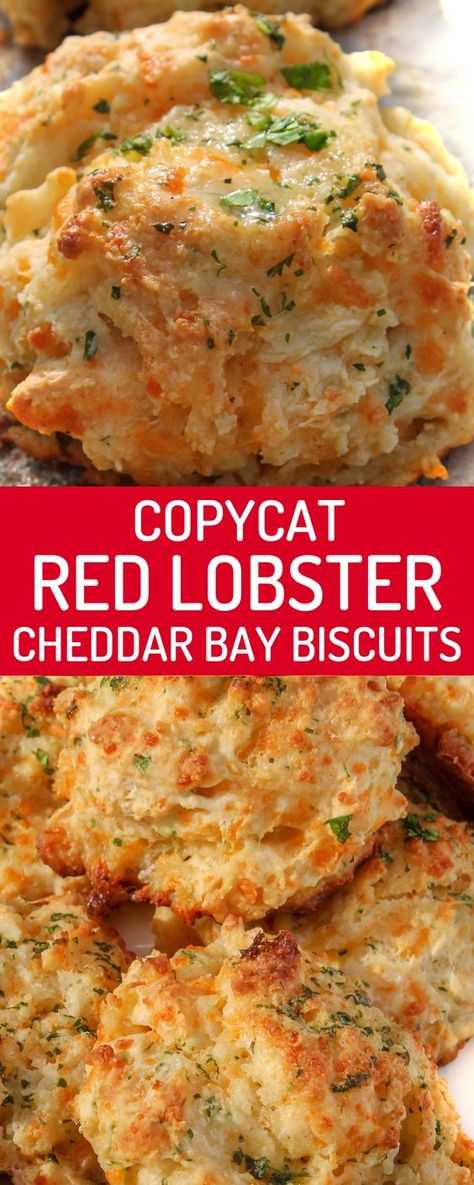 Dinner Roll Recipes, Quick Biscuit Recipe, Copycat Red Lobster, Quick Biscuits, Red Lobster Cheddar Bay Biscuits, Cheddar Bay Biscuits, Dinner Roll, Biscuit Bread, Roll Recipes